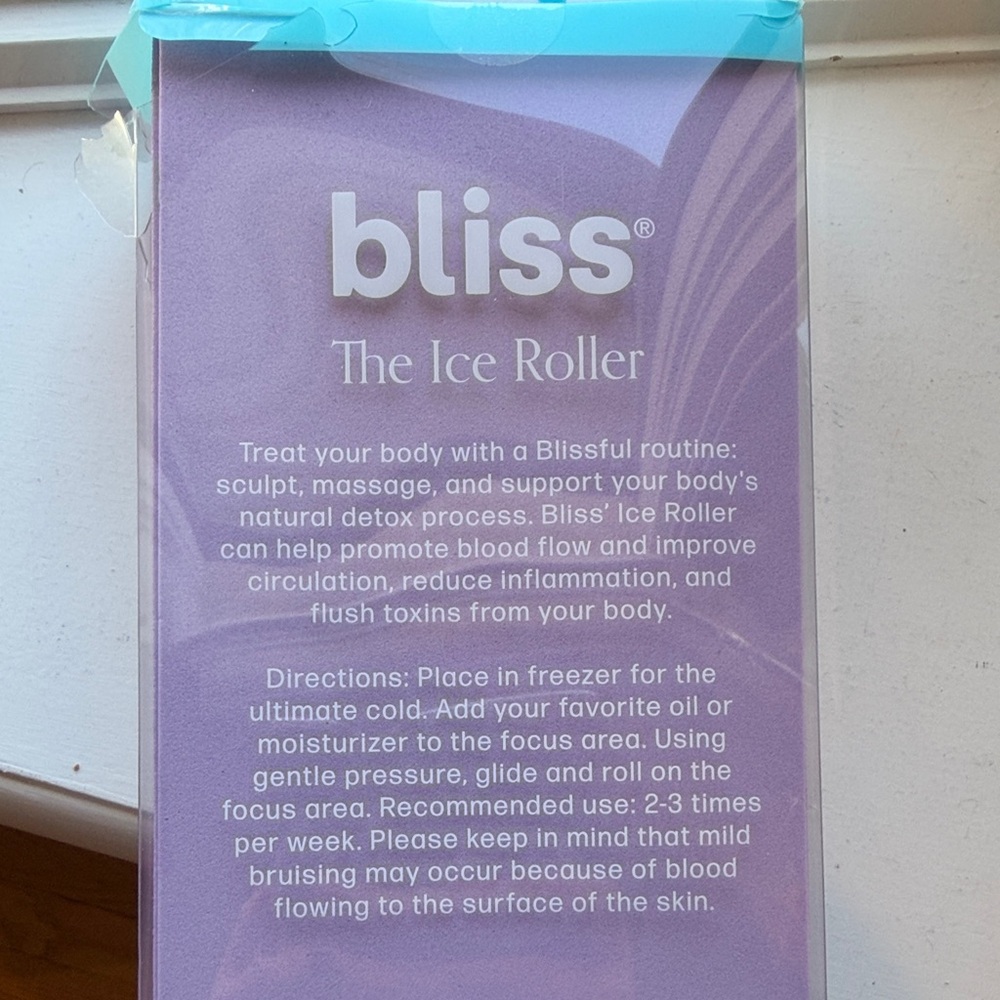 Bliss Lavender Ice Roller with Soft Touch Handle - Picture 2 of 4